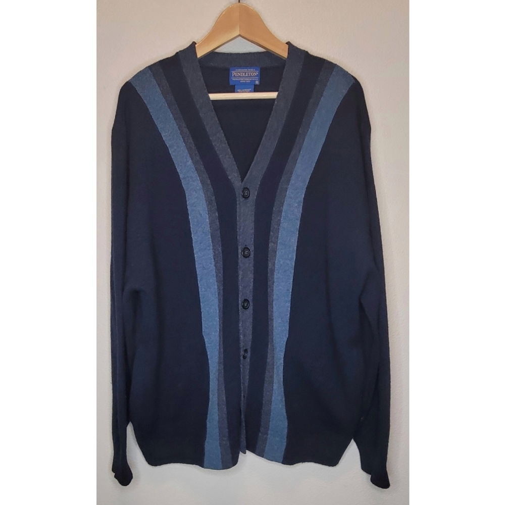 Pendleton 100% Lambswool Button Up Cardigan Sweater Men's XL